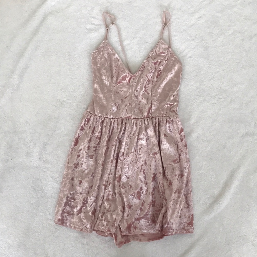 LA Hearts crushed velvet romper